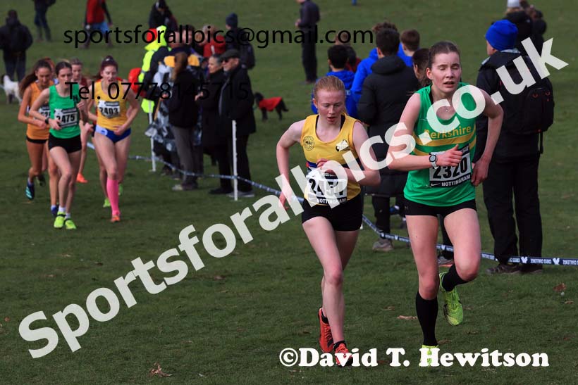 Womens Under-20s, 2024 CAU Inter Counties Cross Country Champs., Wollaton Park, Nottingham. Photo: David T. Hewitson/Sports for All Pics